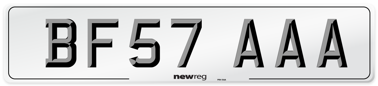 BF57 AAA Number Plate from New Reg